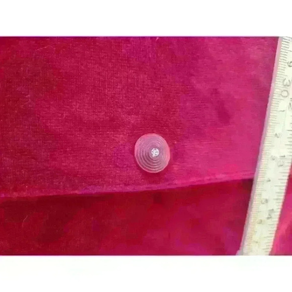 Sag Harbor Red Long Sleeve Round Neck Pearl Look Button Up Cardigan Womens 2X - Picture 6 of 6